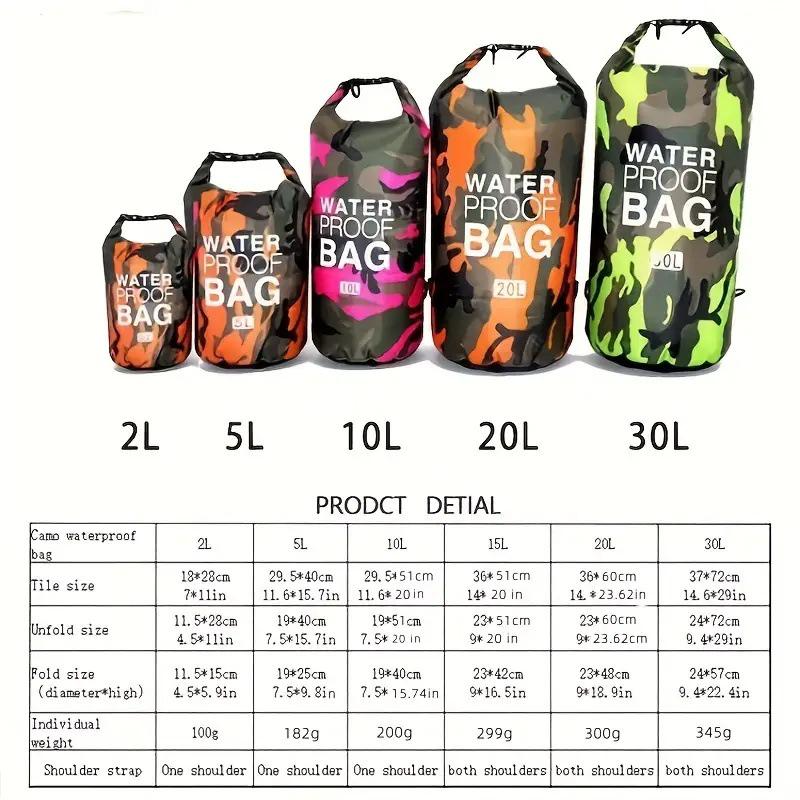 Outdoor Waterproof Drifting Polyester Backpack for Snorkeling and Swimming with Dry/Wet Separation