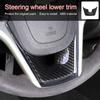 Carbon Fiber Steering Wheel Lower Cover Trim Sticker For Chevy Camaro 2012-2015