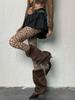 Y2K Style Retro Leopard Print Tights Women Thin Sexy Sheer Pantyhose For Streetwear Stocking