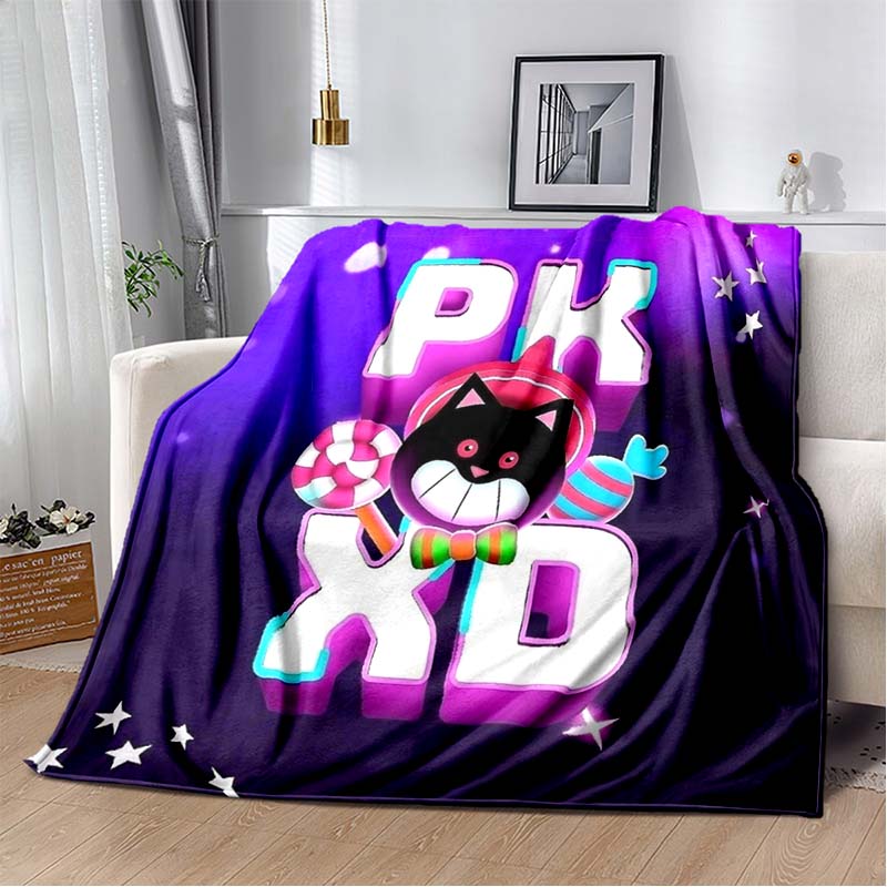 

Cute Avatar & Pet Themed Soft Blanket, Playful Adventure Style Cozy Cover 80cm x 120cm