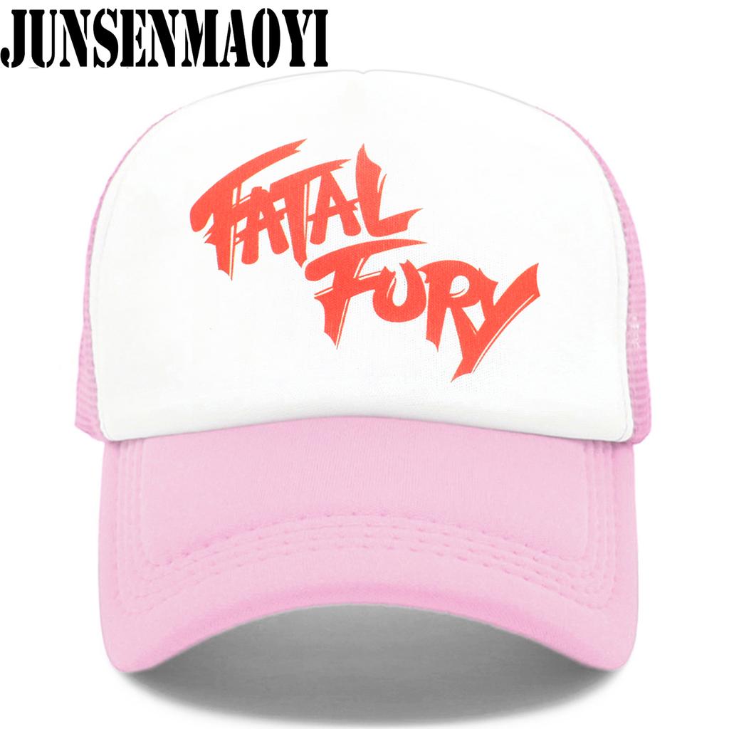 Adult Kids Kid Terry Bogard Cap The King of Fighters FURY FATAL Hat Trucker Cap Cosplay Coser Cap Hat Mesh Caps for Unisex Cosplay