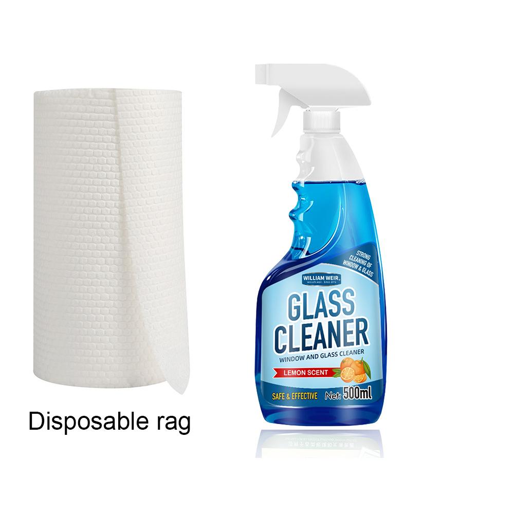 500ml Glass Cleaner Glass Oil Film Remover Living Shower Glass Cleaner Spray Powerful Car Bathroom Glass Descaling Solution