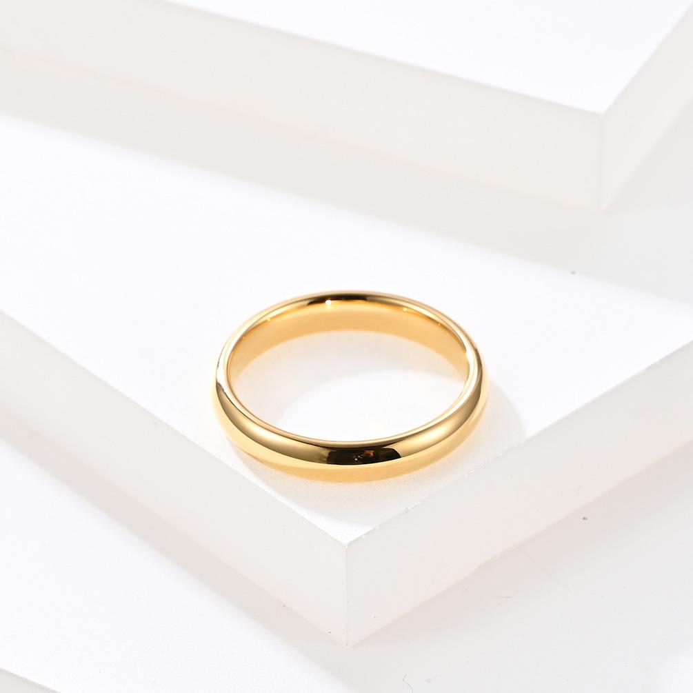 Pierścionek ze stali wolframowej Prosty i uniseksowy styl neutralny Wewnętrznie i zewnętrznie zakrzywiony pierścionek ze złota wolframowego