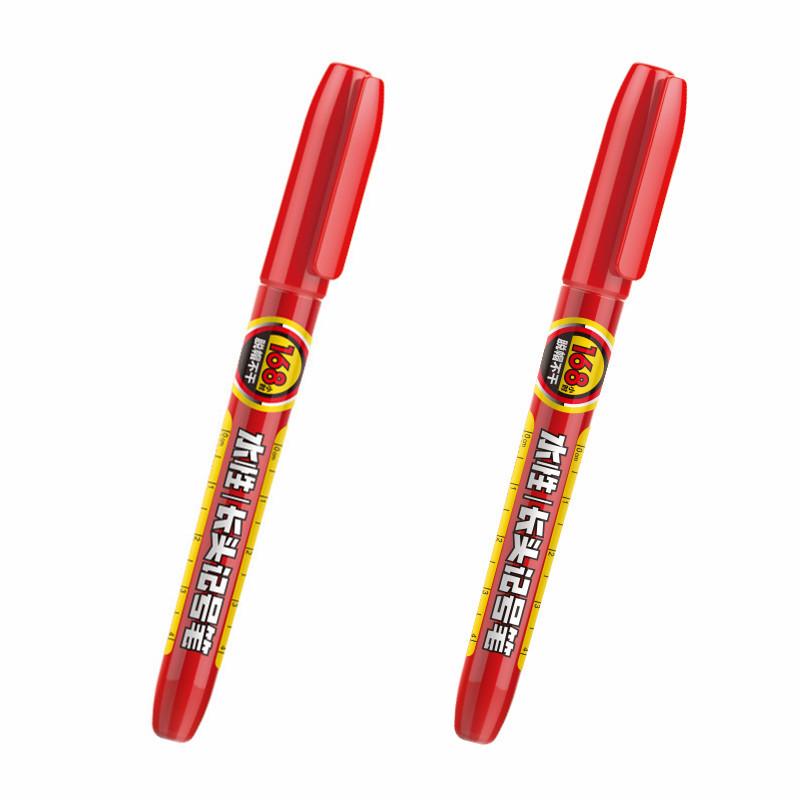 Long Tip 20mm Black Waterproof Deep Hole Marker for Woodworking and Tile