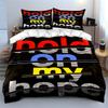 Bold colorful text pattern. Bedding sets Duvet cover sets Duvet covers Pillowcases(1 * Duvet Cover 2 * Pillowcases without duvet insert)