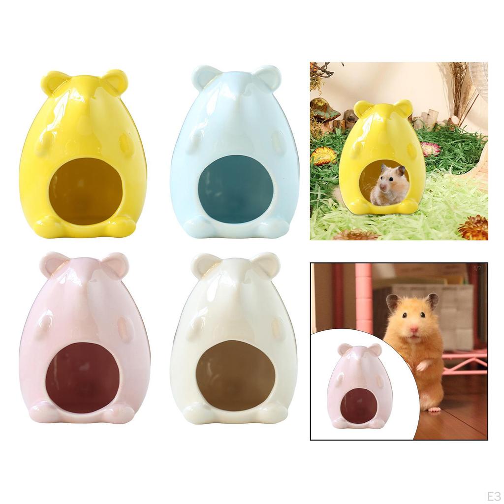 Ceramic Hamster Den Cozy Pet Retreat for Small Rodents