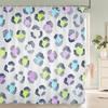 1Pc Leopard Printed Shower Curtain Home Bathroom Decoration Printing Polyester Fabric Modern Bath Curtains With Hooks