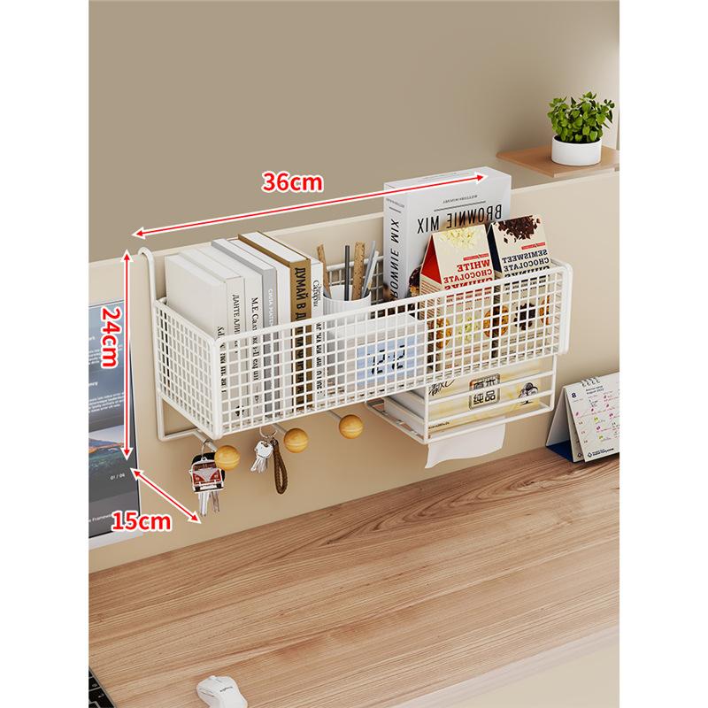 Cesto Portaoggetti da Appendere alla Scrivania Organizer Multifunzione per Cubicolo Ufficio Tavolo da Dormitorio Scaffale da Parete con Ganci
