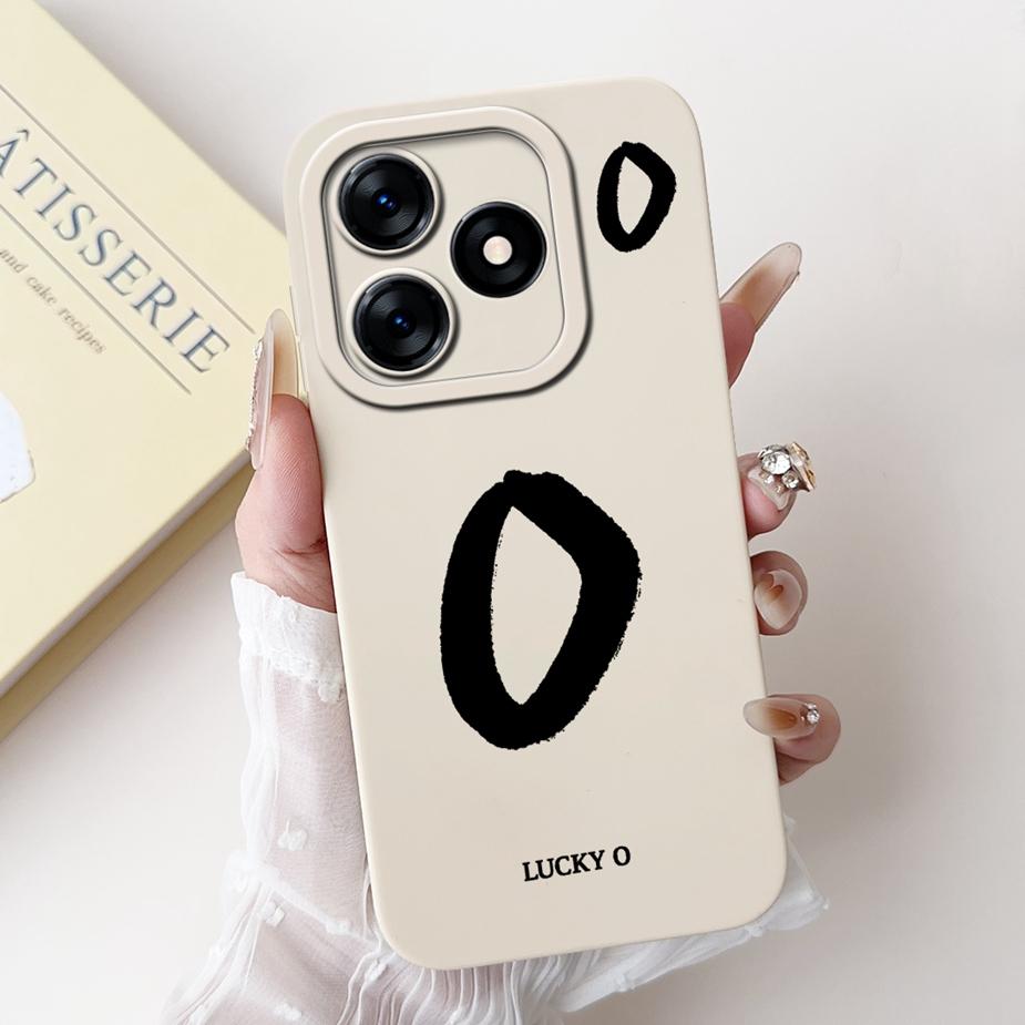 For Tecno Spark 10 4G Case Spark 10C Fashion Lucky Letters Cover Matte Phone Case For Tecno Spark 10 Pro KI7 Spark10 Soft Fundas
