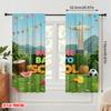 2pcs 2D flat printing Curtain Welcome Back To School Polyester Without Electricity 0 for Multipurpose Event Decoration