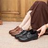 Mom Shoes Beef Tendon Sole Spring and Autumn Retro Women's Shoes Medium Old Man Flat Bottom Soft Comfortable Soft Leather Bottom Round Head Mother