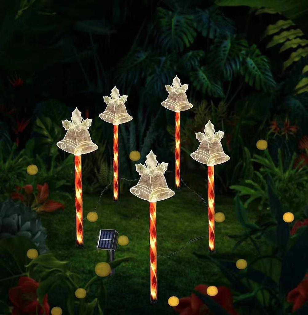 Christmas Candy Cane Pathway Markers,Xmas Outdoor Decorations Pathway Lights for Christmas Tree Holiday Party Patio Yard Decor