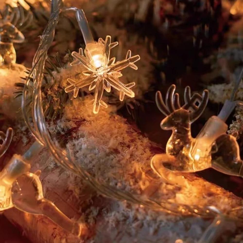 Garland Lights Garden Fairy Lights 3M Christmas Decorations Bell Deer LED String Lights