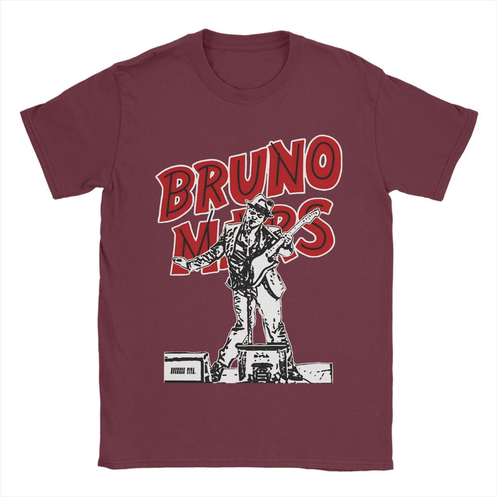 Bruno Mars Live Art TShirt Summer 100 Cotton TShirts For Mens Hip Hop Casual Tshirt Short Sleeve Funny Clothing