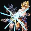 Dragon Ball Z Father Son Wave Figure Goku Super Saiyan War Damage Anime Action Figure Model Collectible Toy Birthday Gift