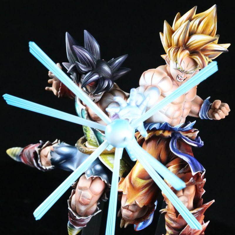 Dragon Ball Z Father Son Wave Figure Goku Super Saiyan War Damage Anime Action Figure Model Collectible Toy Birthday Gift