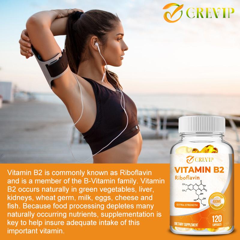 Vitamin B2 Capsules, 400mg High-Dose, Immune Support, Suitable for Men and Women