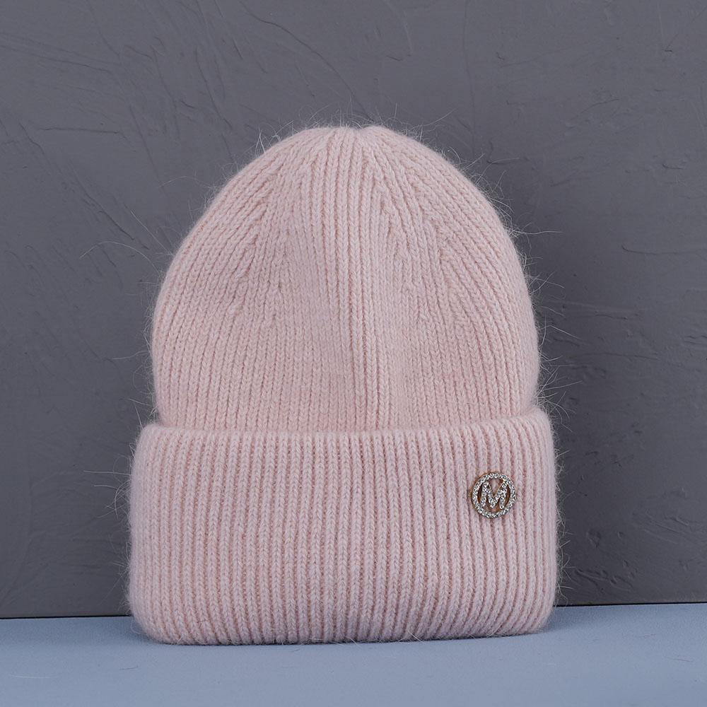 2023 new  Hot Selling Winter Hat Real Rabbit Fur Winter Hats For Women Fashion Warm Beanie Hats Solid Adult Cover Head Cap