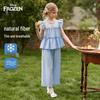 Disney Girls Summer Pearl Ruffle Top & Wide-Leg Pants Set