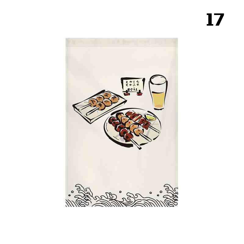 Japanese Style Door Head Half-curtain Kitchen Partition Cuisine Izakaya Sashimi Seafood Bistro Restaurant Decor Short Curtains