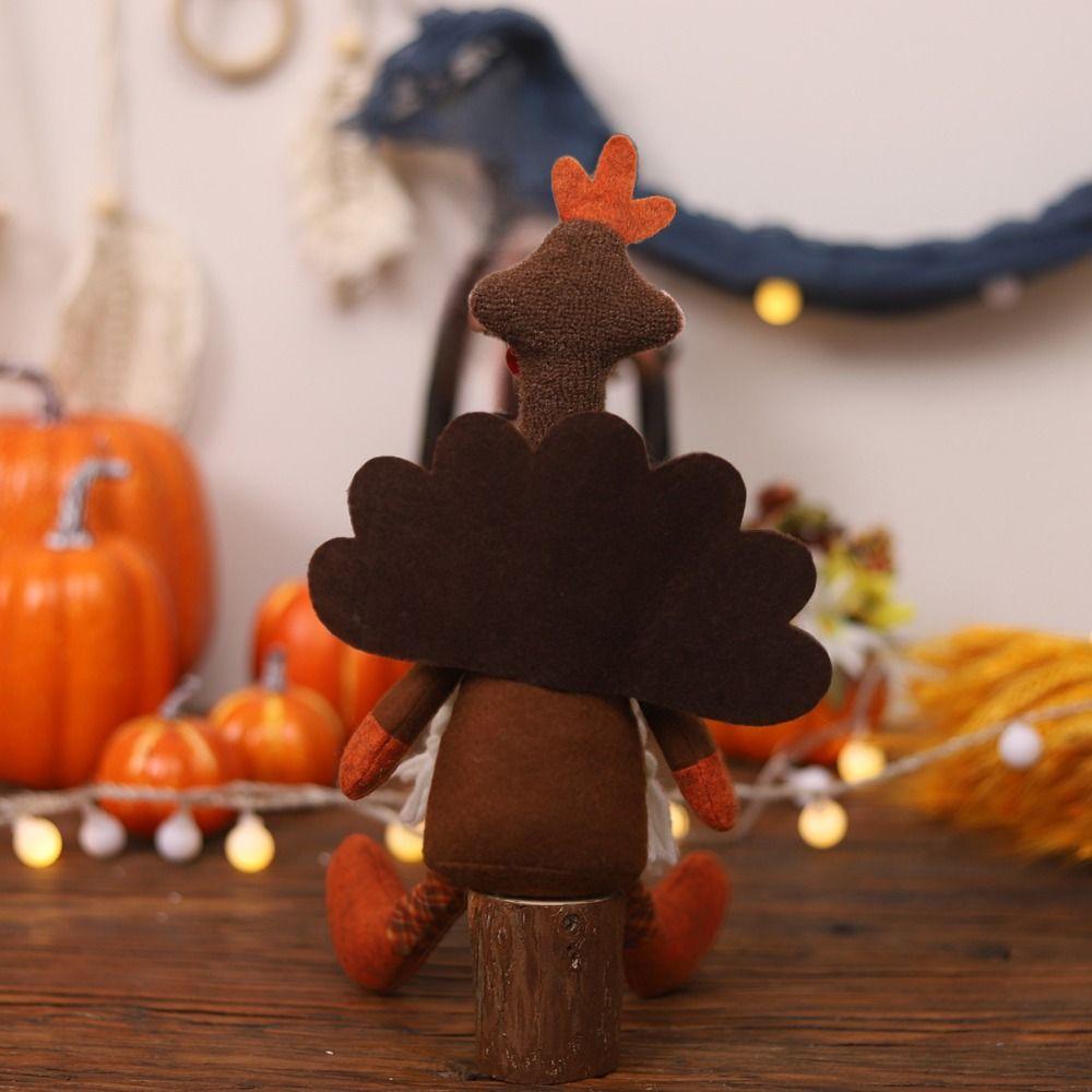 Funny Thanksgiving Turkey Statue Creative Miniature Figurine Sculpture  Home