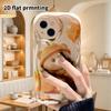 Phone Case: 2D flat design suitable for iPhone 18 17 16 15 14 13 Pro film protective case, couple style, warm orange simple design, Christmas and Hall