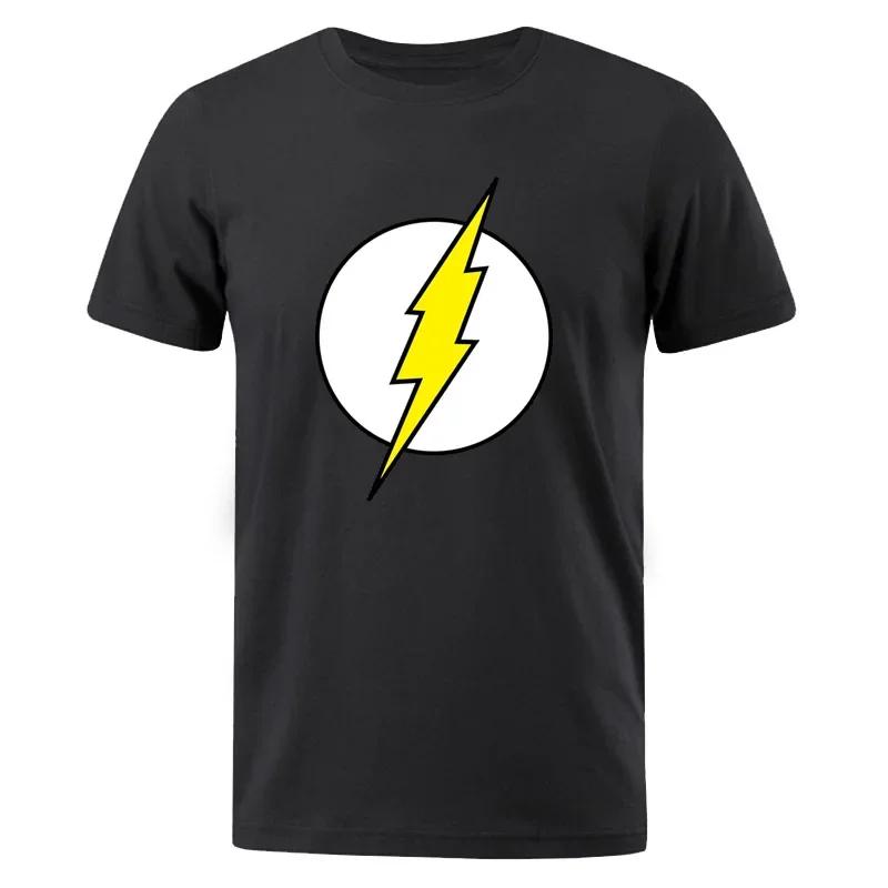 The BIG BANG Theory T Shirt The Lightning Print T-Shirt For Men Cotton Overd Clothing Casual Street Short Sleeved Funny Tees#Color(5)