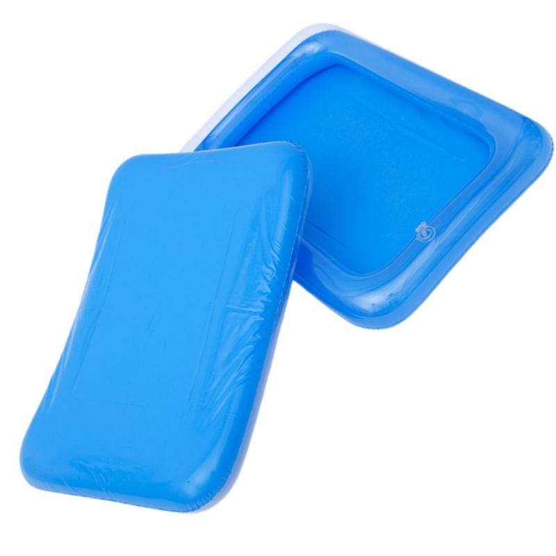 1Pcs Reusable Cleaning Basin Blue Inflatable Pvc Tray Kids Sensory Learning Tray For Sand Water Fishing Games