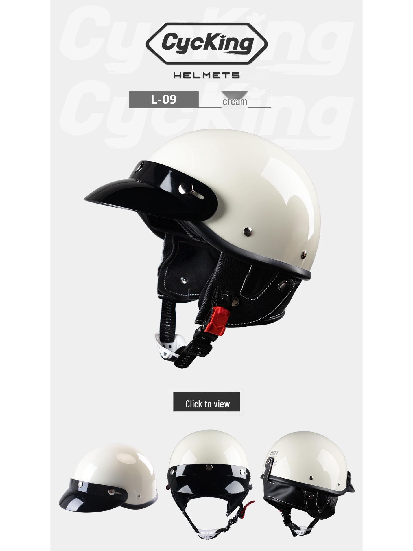 

Retro Japanese Style DOT Motorcycle Helmet - Unisex, All-Season M