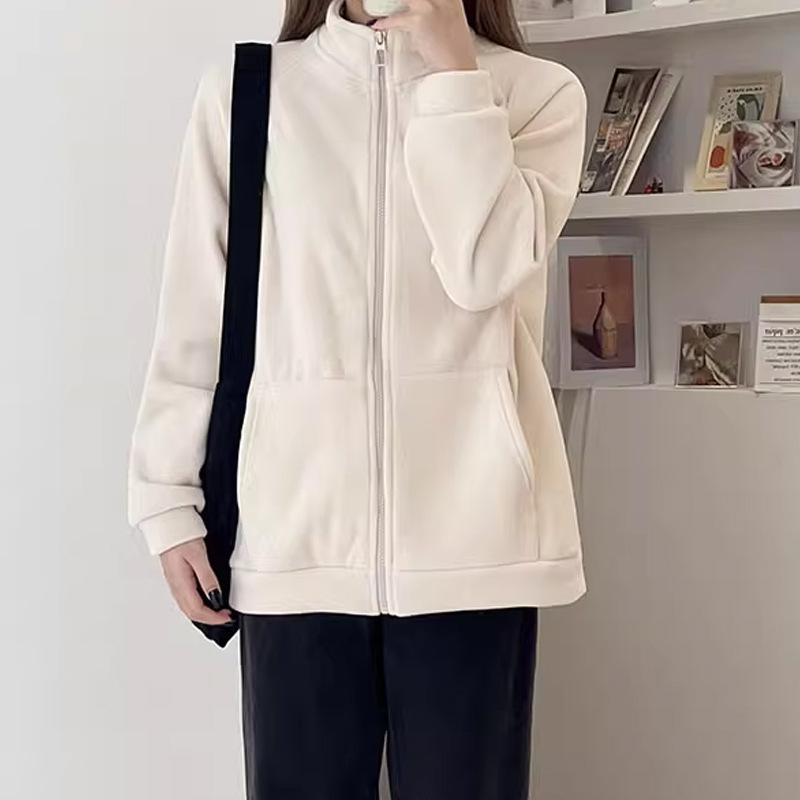 Lamb wool coat women's new autumn and winter coat plus velvet thickening large size women's grain velvet cotton top