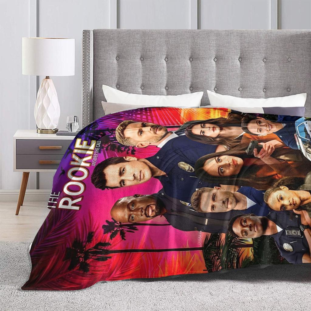 Super Soft Blankets Decorative The Rookie TV Show Bedding Throws Flannel Bedspread For Outdoor Funny Sofa Bed Cover