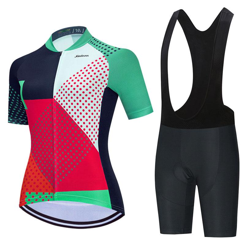 Women Sleeve Set Summer Maillot 19D Bib Shorts Bicycle Clothes Sportwear MTB Cycling Clothing 2026 Summer Breathable Cycling Suit Set