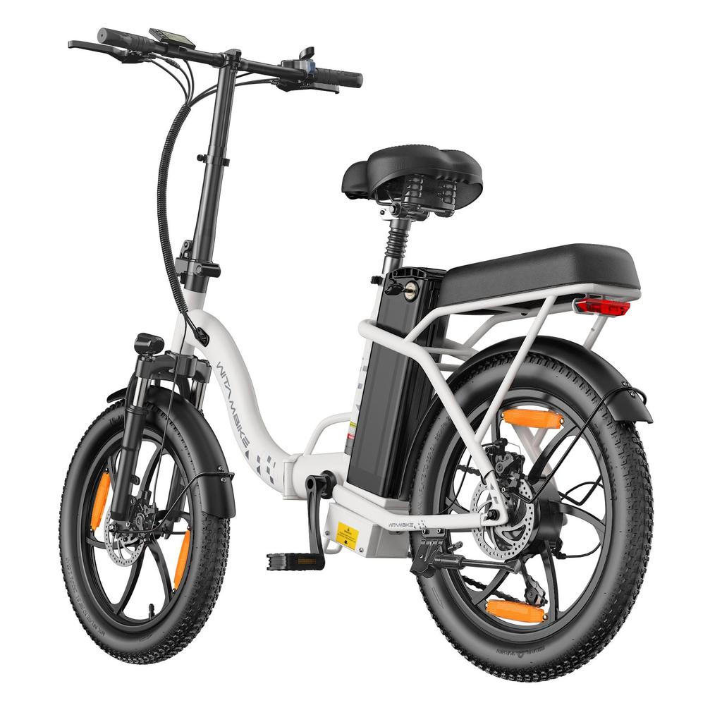 20-inch Folding Electric Bike 250W Motor 48V 16Ah Battery 25km/h 100km Range 20x3.0-inch Fat-Tire Electric Bicycle