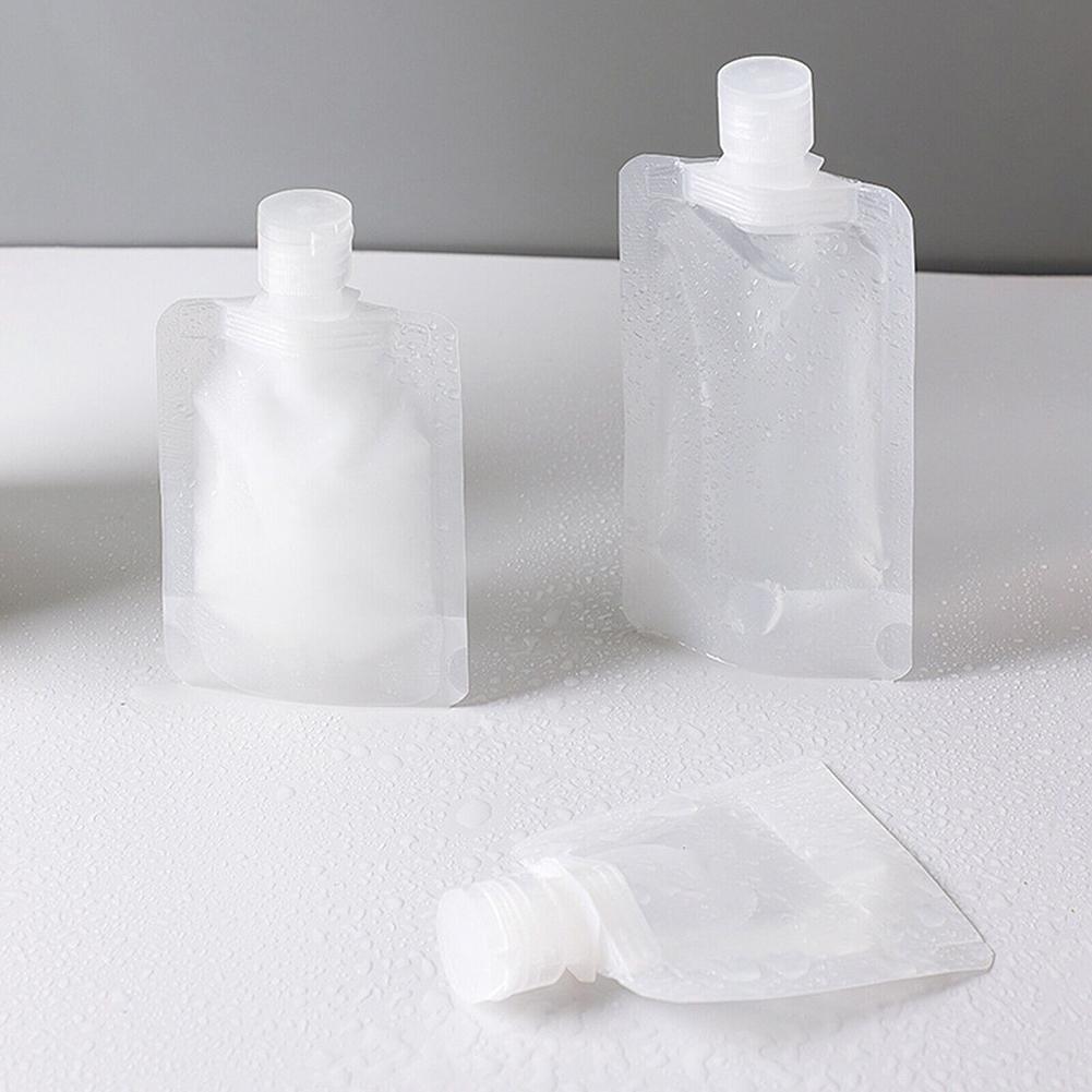 

5/10Pcs Fluid Makeup Packing Bag PET Travel Portable Transparent Liquid Sub-Packaging Bags Refillable Shampoo Lotion Dispenser 5PCS