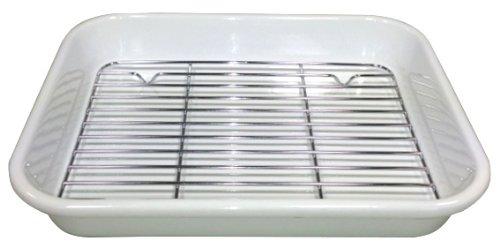 

Поднос кухонный Hearth Designs, эмаль, белый, с маслосборником