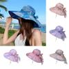 Polyester Sun Hat For Women With Large Brim Uv Protection Sunshade Fashion Summer Accessory