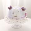 Baby Girl Summer Sun Hat With Lace Bow Adjustable Mesh Breathable Princess Visor Cap For Toddler Outdoor Protection