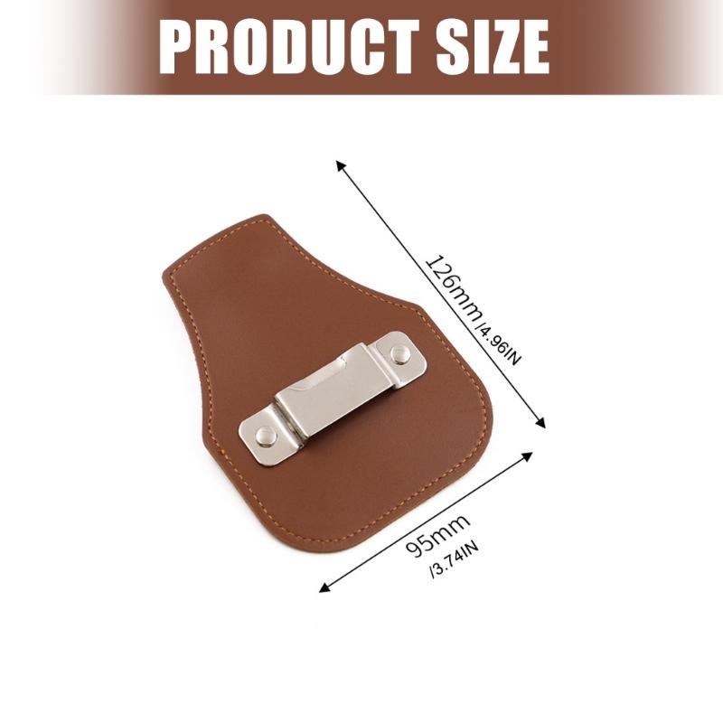 Premium Leather Tape Measure Case Adjustable Belt Clip For 5m 10m Measuring Tape Compact Design For Professional Craftsmen