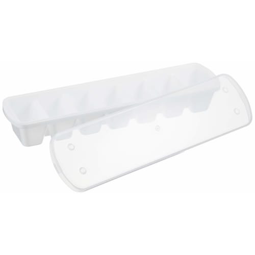 Pearl Metal Coolland Slim Ice Tray, 7-Cup Ice Tray with Lid, Set of 2, White, H-5234