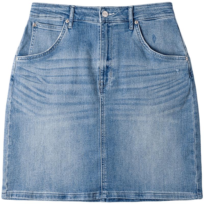 Lee Women s Classic Light Blue Cooling Denim Mini Skirt S