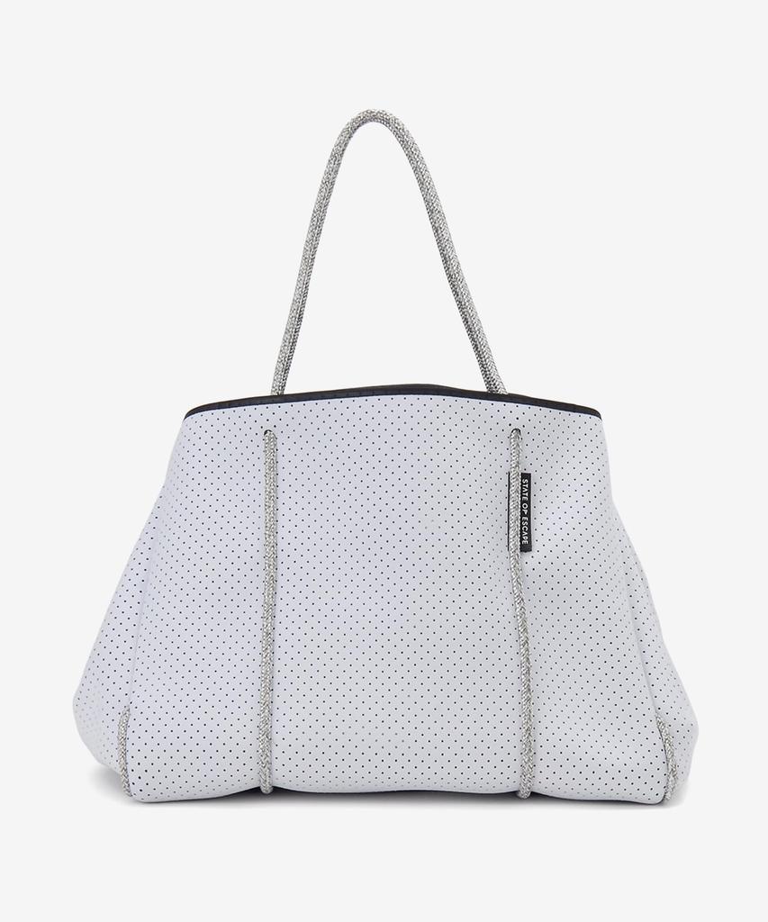State of Escape ESCAPE CARRYALL Tote Bag, Women's, White/Grey [Used]