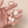 Lightweight Beach Theme Keychain For Ladies Fashionable Shell Seahorse Starfish Design Bag Charm for Trendsetters