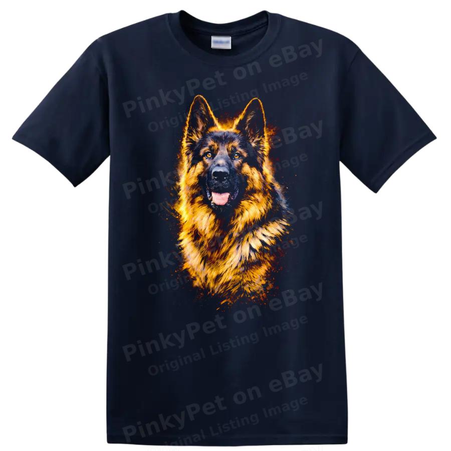 German Shepherd Dog T Shirt Graphic Art Cute Puppy Portrait Tee