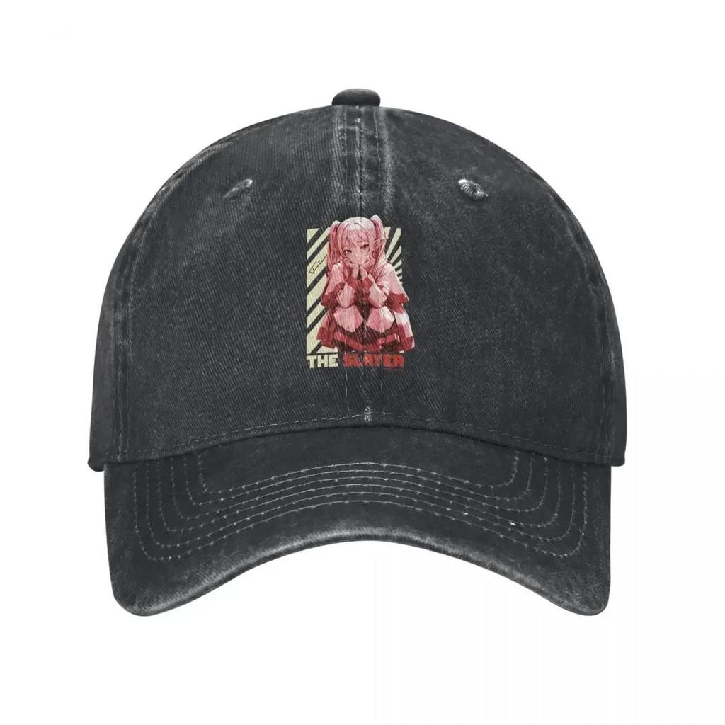 The Slayer Frieren At The Funeral Baseball Cap Vintage Distressed Denim Anime Girl Headwear Unisex Outdoor Unstructured Soft Hat