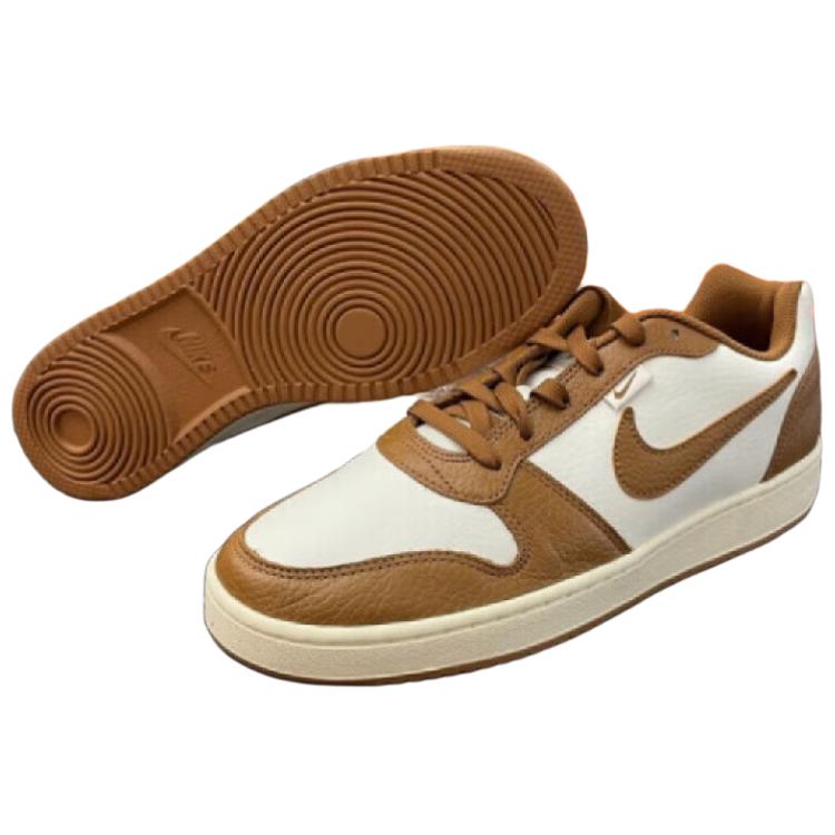 New Nike EBERNON Anti Slip Wear Resistant Low Top Skateboard Shoes Men's White Brown HV1797-121