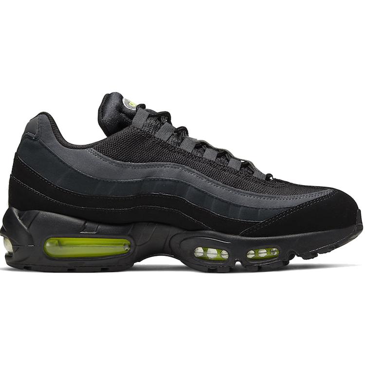 New Nike Air Max 95 Retro Logo Black Grey Volt CV1635-002