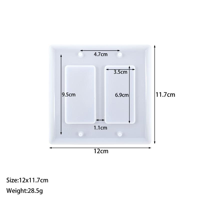 6pcs Switch Socket Silicone Resin Mold Suitable For Irregularly Shaped Handicrafts and Home Decoration of Light Switches