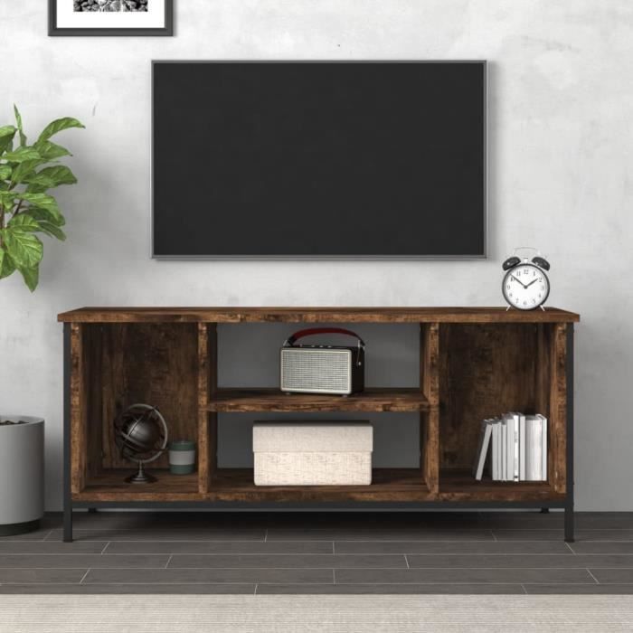 VidaXL Meuble TV chêne fumé 102x35x45 cm bois d'ingénierie 826287