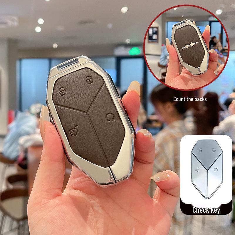 Compatible with BYD Fangchengbao 5 Key Cover, Baowo 5, Baowu 8, Baobao 3 Titanium, Unisex Car Keyring