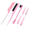3Pcs Hair Styling Comb Set with 4 Hairclips Soft Double Head Bristle Hair Brush for Women Men Kids